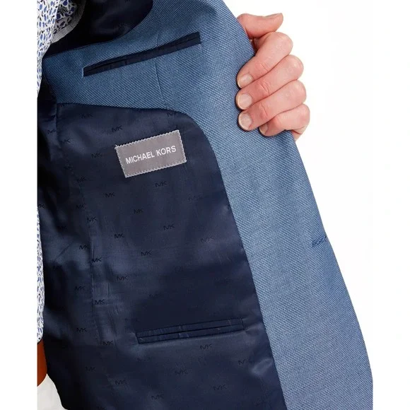Michael Kors Men's Classic-Fit Light Blue Sport Coat 36R